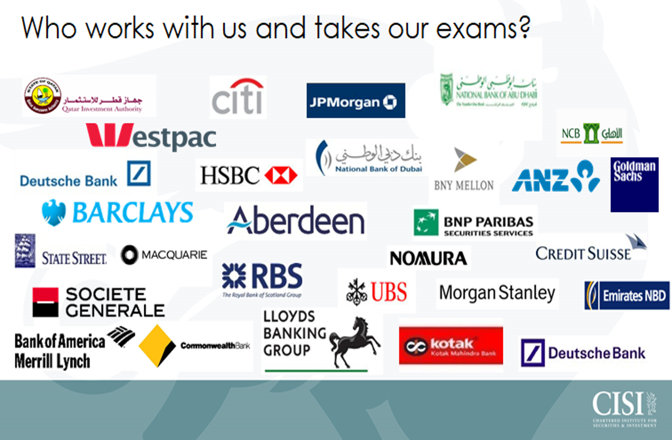 Companies that take the CISI exams